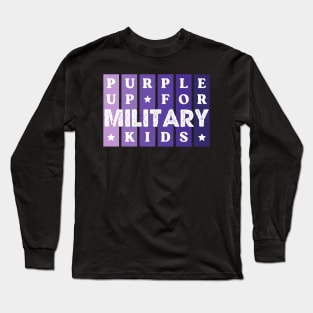 Purple Up For Military Kids Long Sleeve T-Shirt